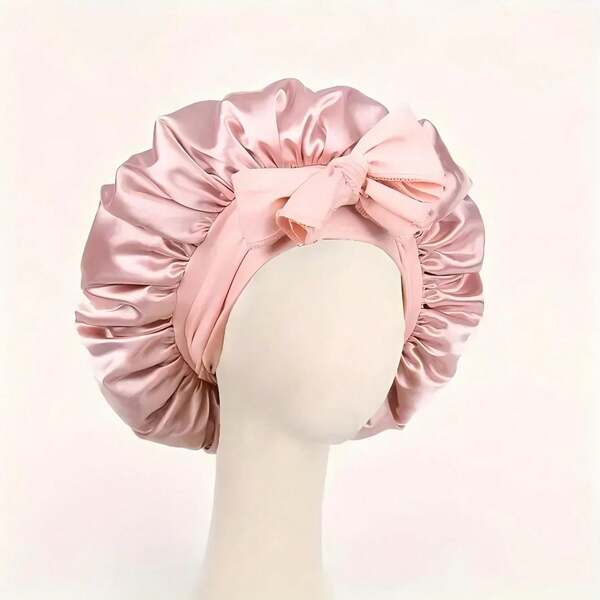 1pc Luxury Satin Silk Sleep Cap - Adjustable Comfortable Drawstring - Unisex Hair Care, Home & Bathroom Decor, Back To School Season