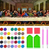 1pc Adult Large "The Last Supper" 5D DIY Diamond Painting Kit - Full Round Diamond Embroidery, With Colored Paints And Brushes, Ideal For Home Wall Decor And Gifts, Creative Gift | Vibrant Wall Art | Intricate Details, Large Diamond Painting Kit