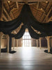 1pc 315 Inch Black Sheer Voile Fabric, Long Solid Color Sheer Curtain, Multipurpose Party Backdrop, Suitable For Wedding Arch, Home Decor, Wedding Arch Curtain Backdrop, Black Arch Fabric, Home Decor